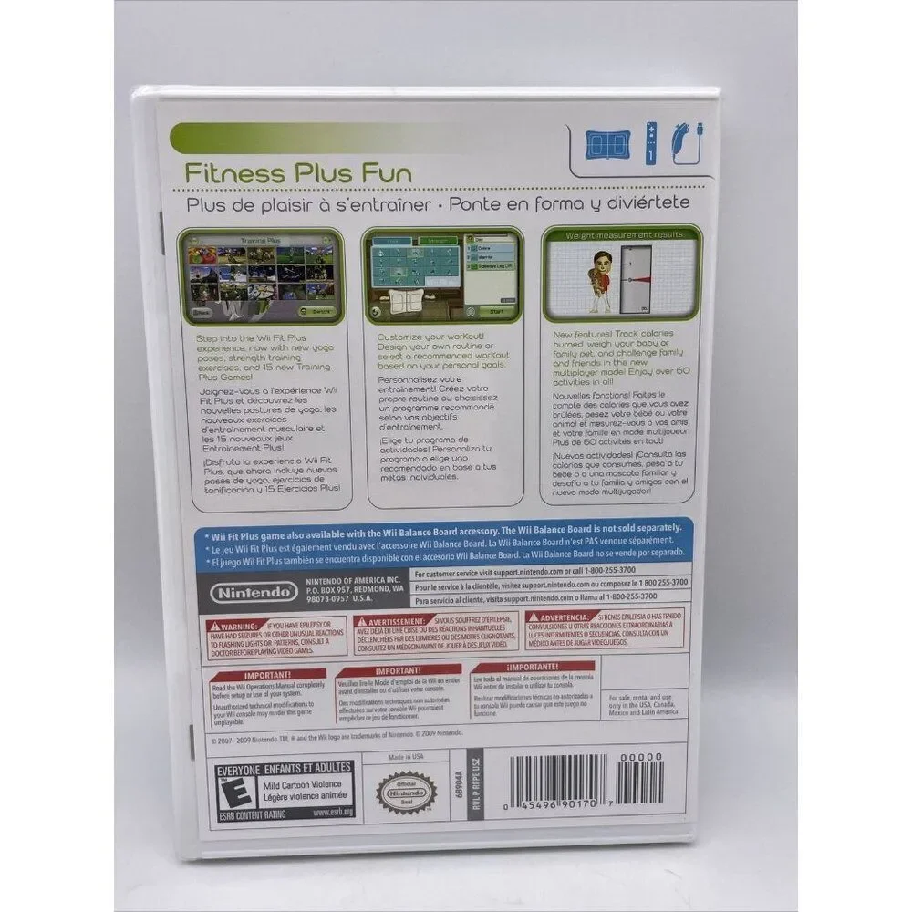 Nintendo Wii Fit Plus Fitness Game Custom Routines NEW SEALED NOS 2009